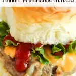 These turkey sliders with mushrooms are a great healthy dinner recipe. I love making turkey mushroom sliders for parties too! These turkey burgers are so tasty no one will know that they are healthy. 