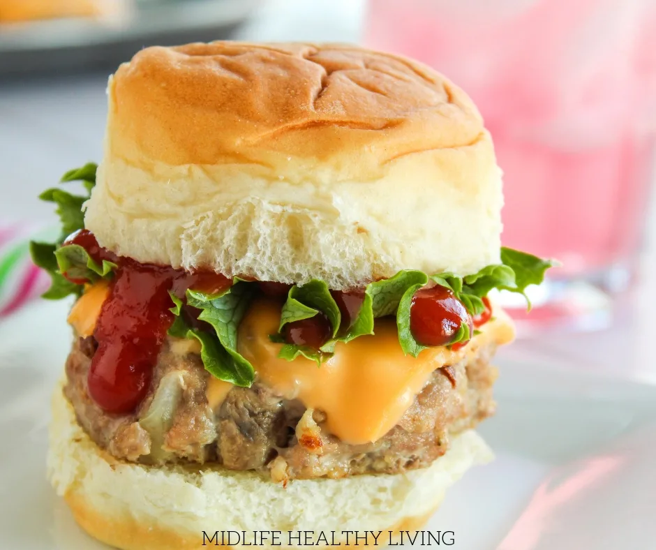 These turkey sliders with mushrooms are a great healthy dinner recipe. I love making turkey mushroom sliders for parties too! These turkey burgers are so tasty no one will know that they are healthy. 