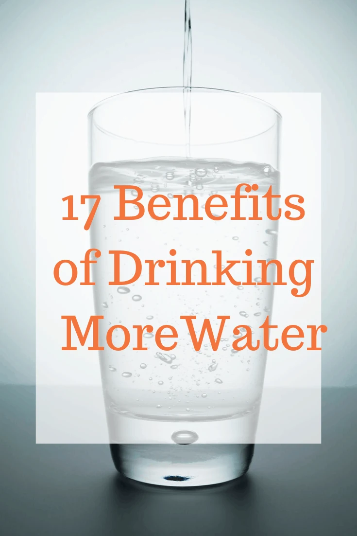 Do you know all fo the benefits of drinking water? Keeping your body hydrated with fresh clean water is an important part of striving to live a healthy lifestyle. Water really is the best drink for you and your entire family. Glass of water with orange text.