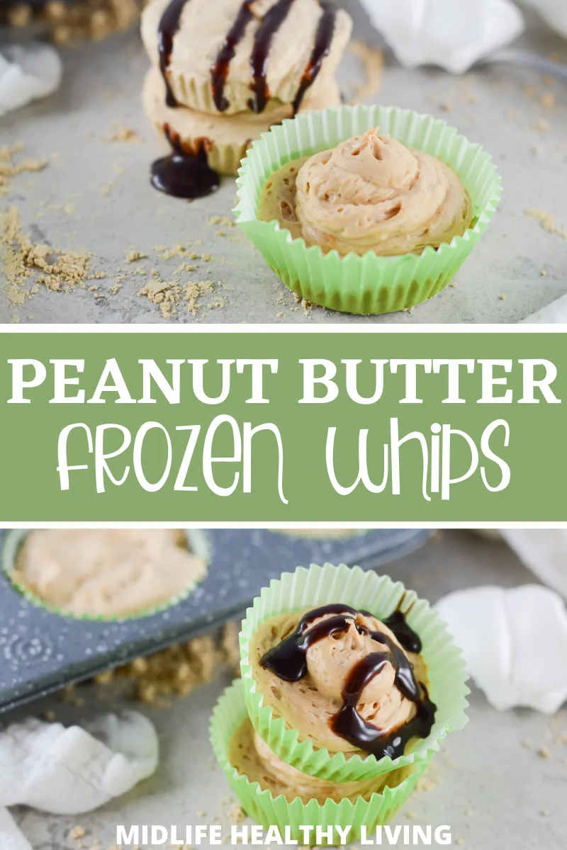 Another pin showing the peanut butter whips top and bottom and the title across the middle.