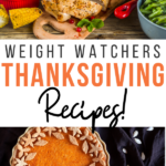 Pin showing the title of weight watchers thanksgiving recipes