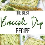 A pin for the parmesan broccoli healthy dip recipe