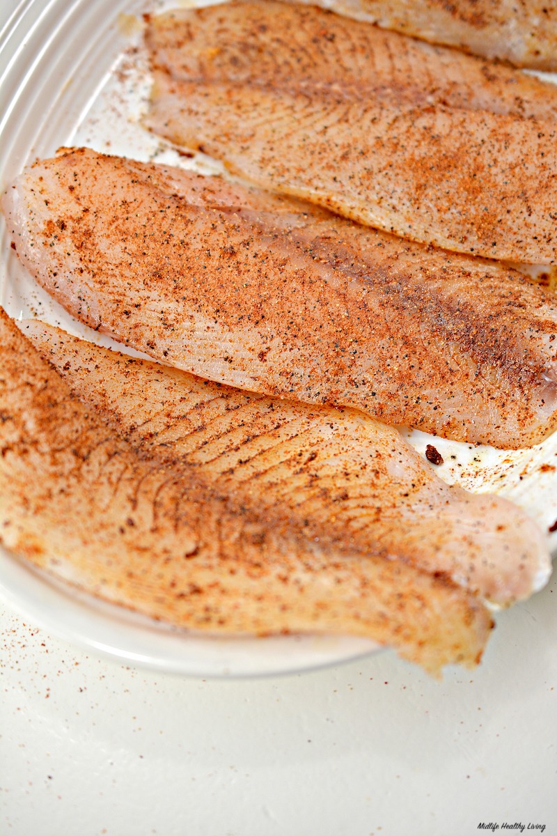 seasoning fish. 