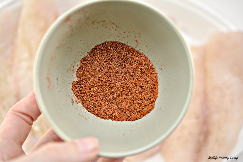 Mixing up the seasoning blend