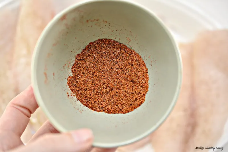 Mixing up the seasoning blend