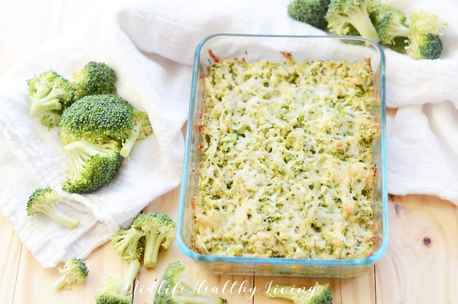 Another view of the finished dip recipe in a casserole dish ready to be served.