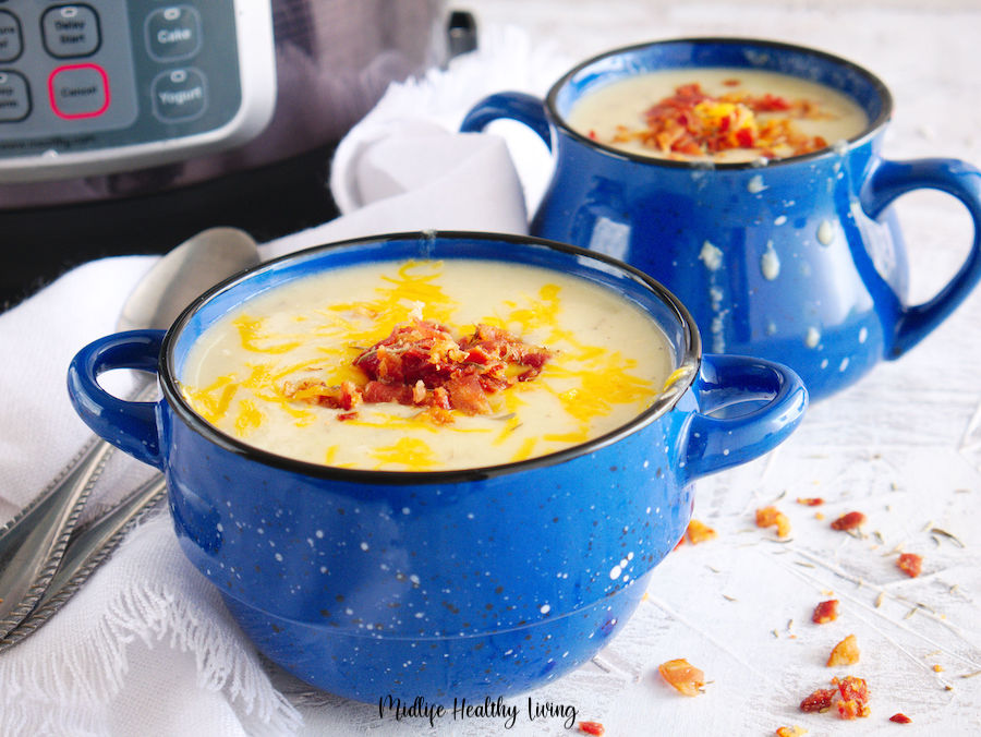 Featured image showing the finished Instant Pot potato chowder recipe.