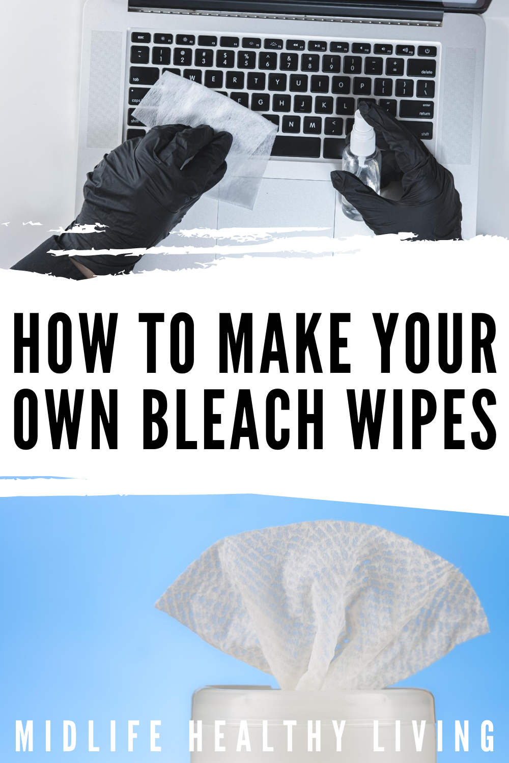 Making these DIY Bleach Wipes is quick and easy. You only need a few ingredients for homemade cleaning wipes. This is a great recipe to have on hand so you have wipes for cleaning when you need it. 