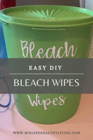 Here we see a pin for the DIY bleach wipes tutorial.