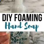 Another pin showing the finished container of diy foaming hand soap.