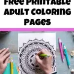 Pinterest image for 1000 Free Printable Adult Coloring Pages