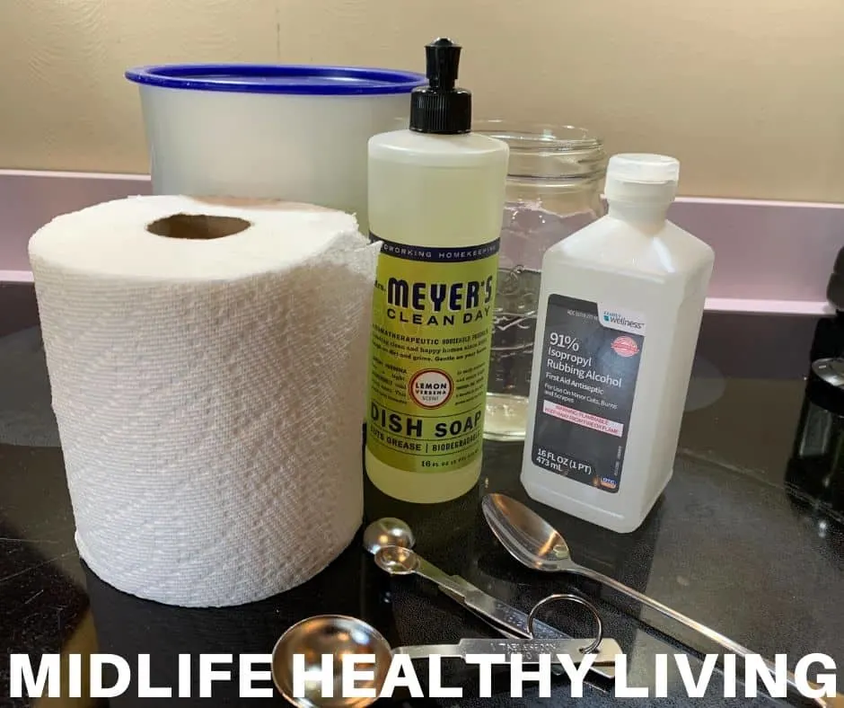 Wipes made with alcohol for diy disinfecting wipes