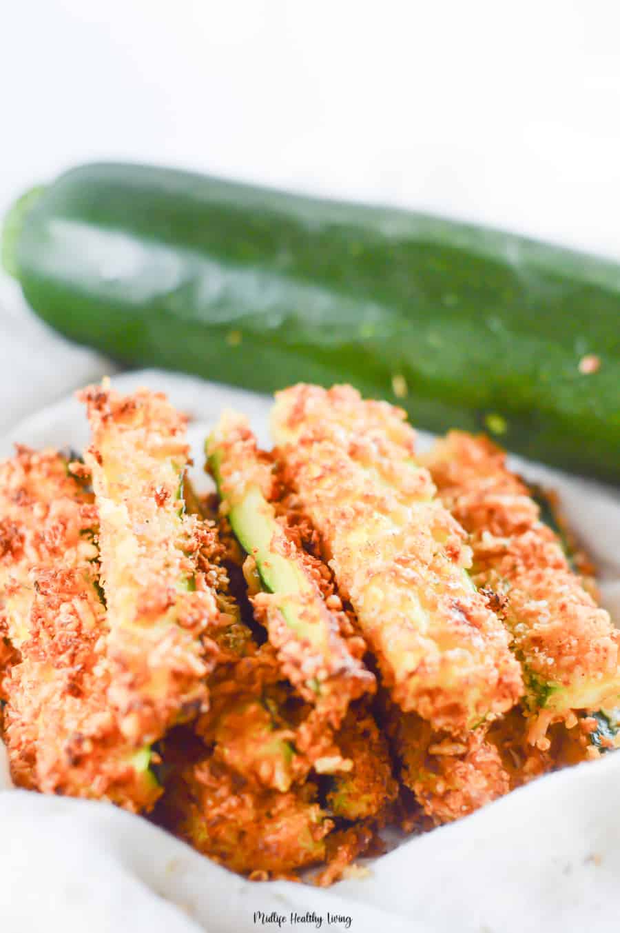A final look at the finished zucchini fries recipe!