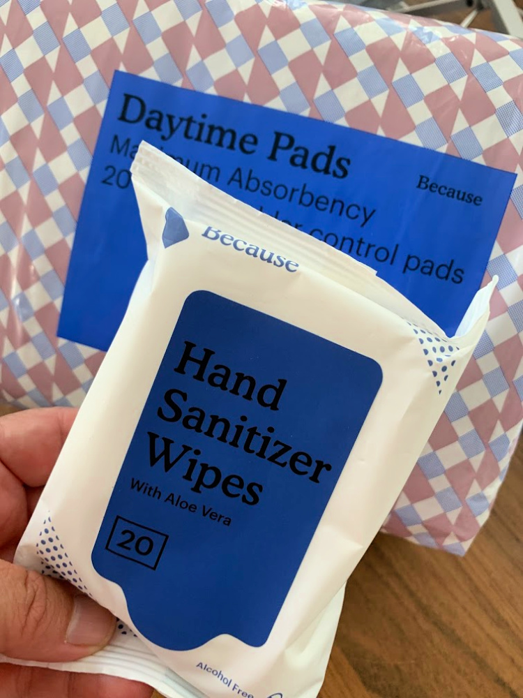 Because Hand Sanitizer Wipes package