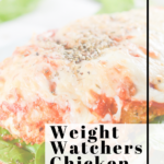 A pin for the Weight Watchers chicken recipes page to show the title and the kind of recipes to find here!