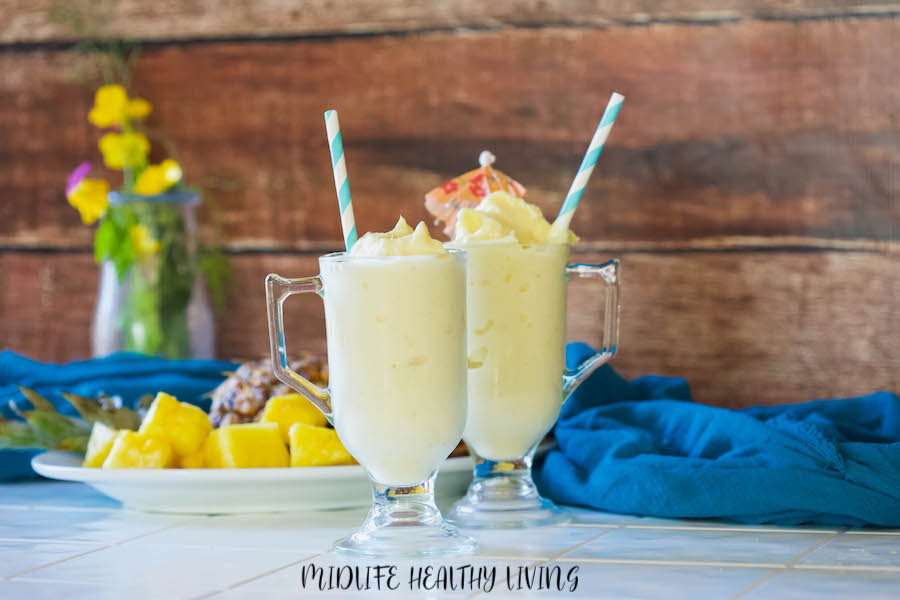 A look at the finished weight watcher dole whip recipe. 