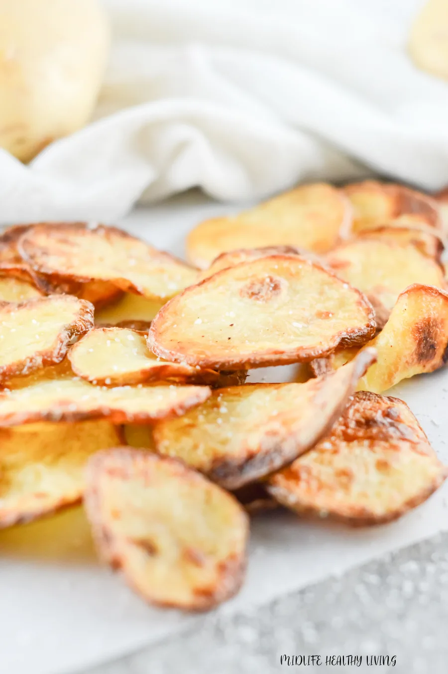 These delicious air fryer chips for weight watchers are finished and ready to be shared.