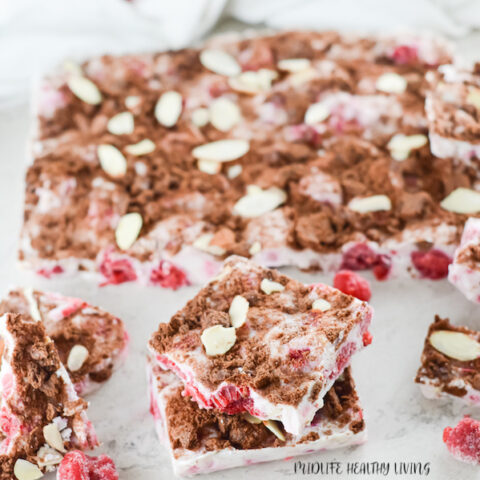 Featured image showing the finished weight watchers frozen yogurt bark ready to be eaten or shared.