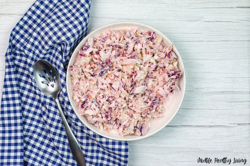 coleslaw ready for the fridge.