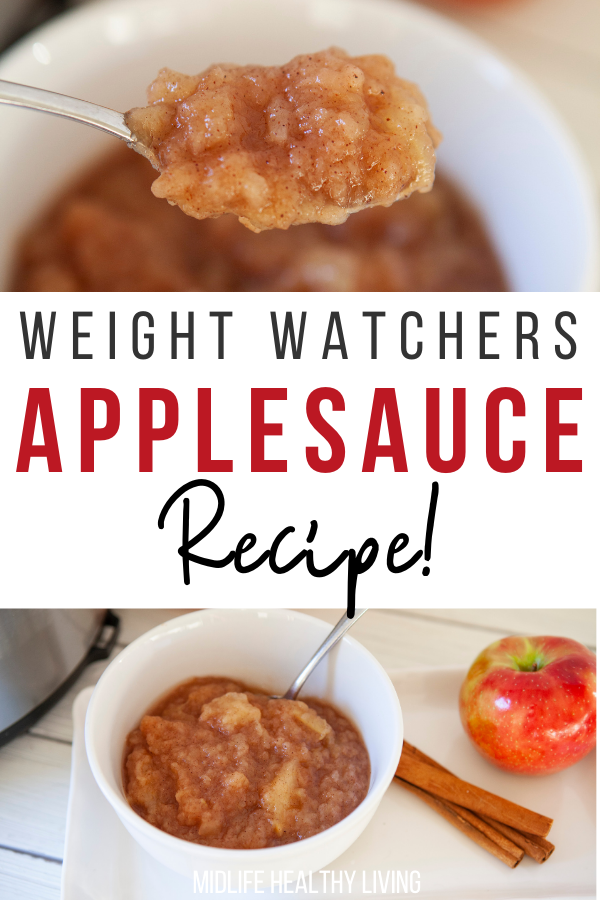 Pin che mostra la ricetta applesauce weight watchers finito con il titolo in tutto il centro.