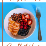 Pin showing the weight watchers breakfast ideas title and an image of a breakfast bowl ready to eat.