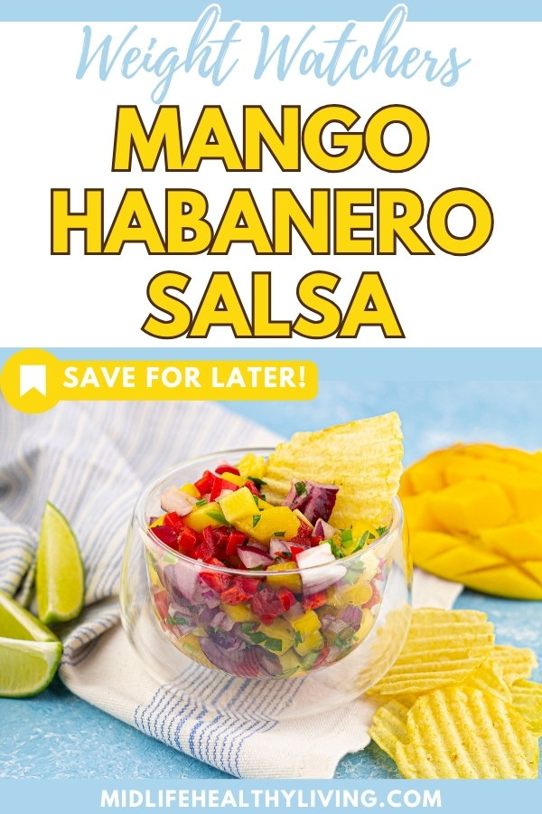 Pinterest image for Mango Habanero Salsa
