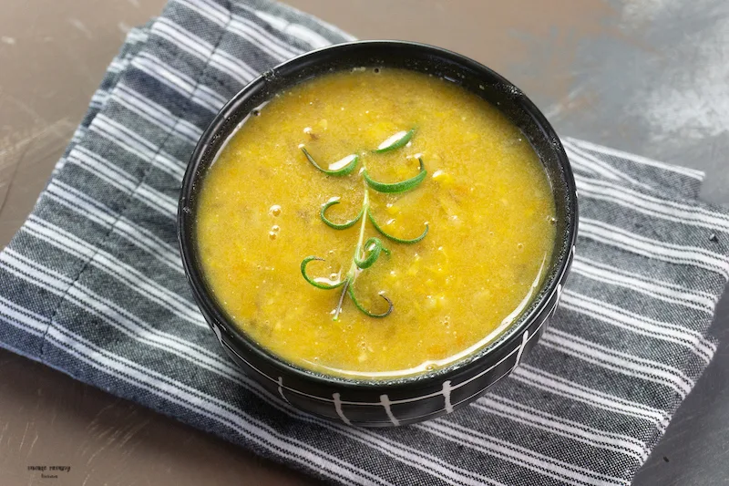 featured image showing the finished weight watchers corn soup recipe.