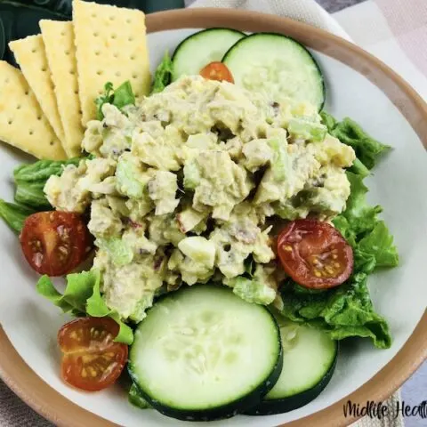 Featured image showing the finished weight watchers tuna salad ready to eat.