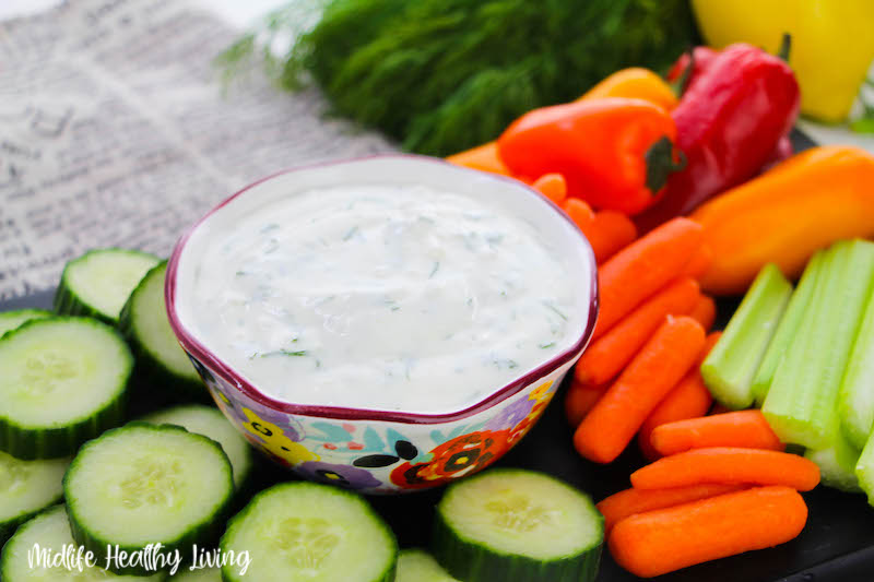 A side view of the finished dip ready to eat. 