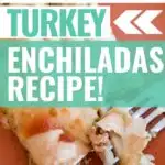 pin showing the weight watchers turkey enchiladas ready to enjoy