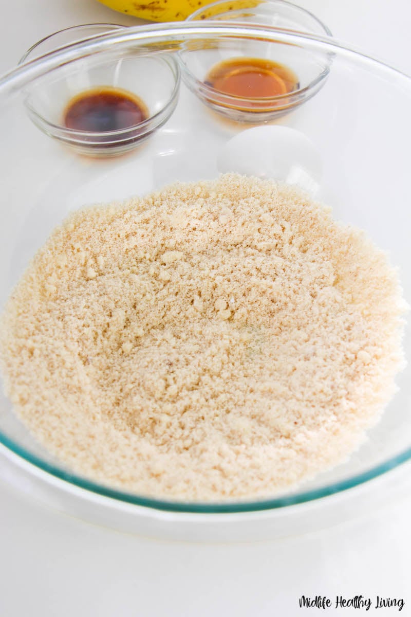 dry ingredients for the banana cookies. 