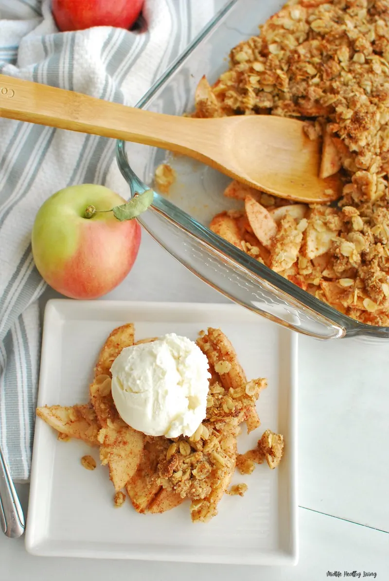 Weight Watchers apple crisp ready to eat.