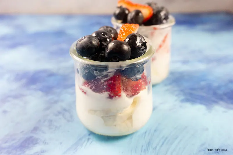 a look at the finished weight watchers yogurt parfait ready to eat.