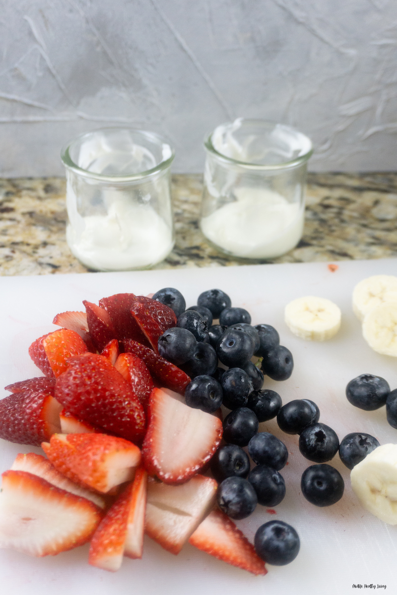 fruit chopped and ready to use. 