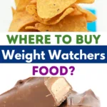 Pin showing the question where to buy weight watchers food.