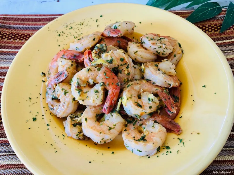 Another look at the weight watchers shrimp recipe finished and ready to eat. 