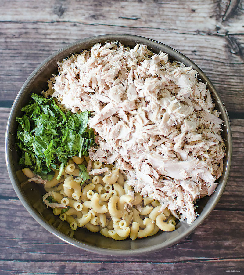 Some ingredients needed for weight watchers tuna pasta salad