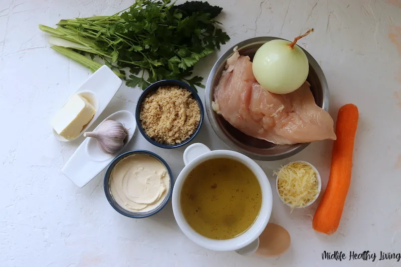 ingredients needed to make homemade turkey pot pie