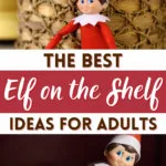 Pin showing the title Besy Elf on the Shelf Ideas for Adults