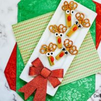 featured image showing the finished Rudolph holiday appetizer recipe