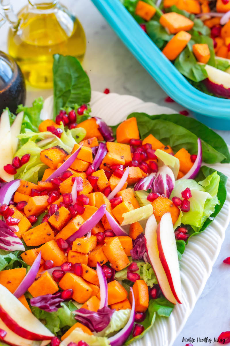 finished salad ready to serve. 