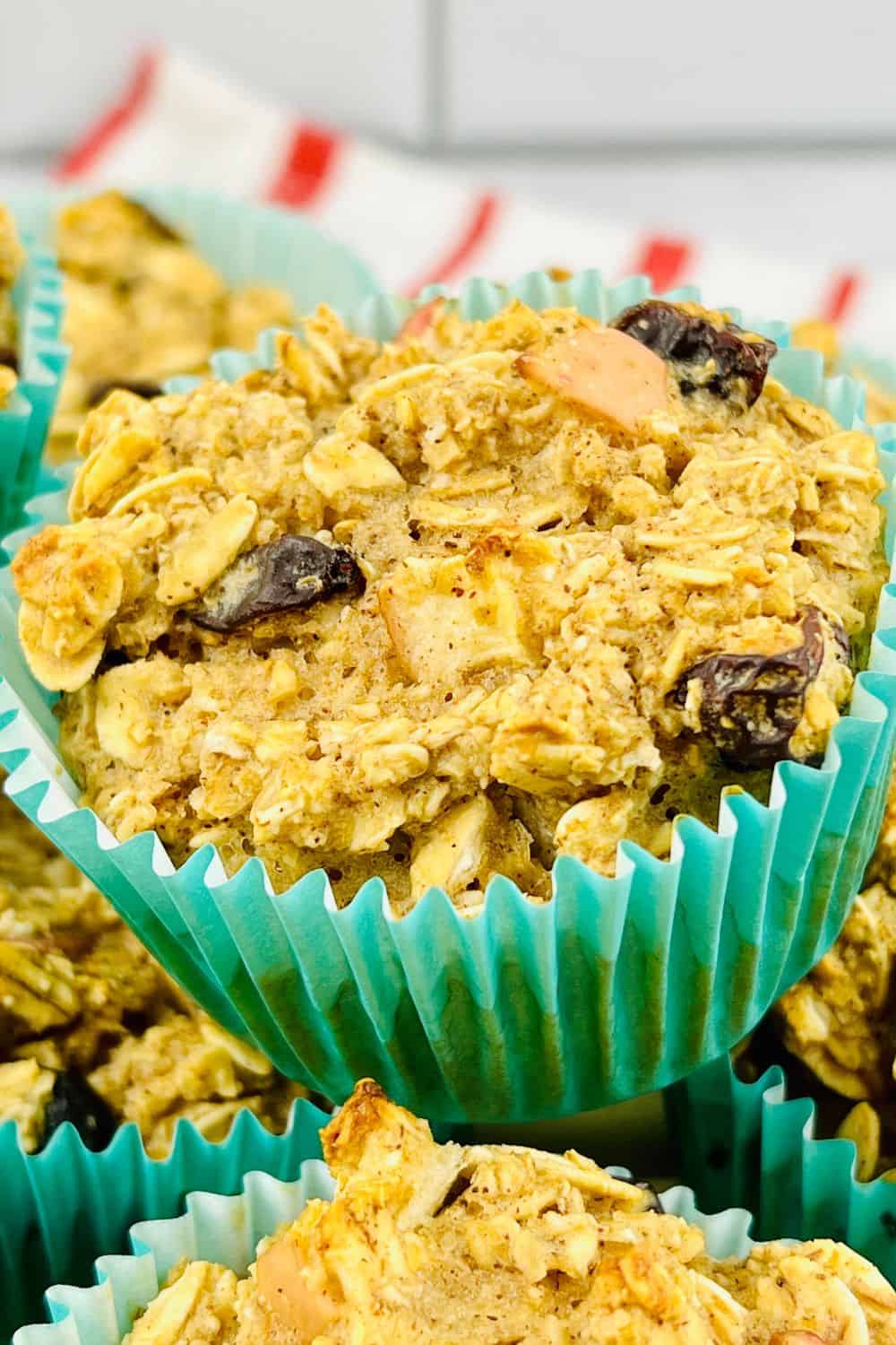 an apple muffin up close