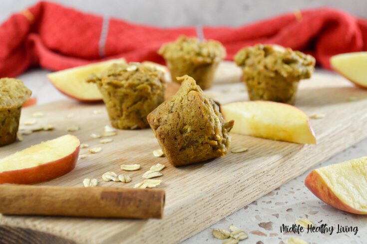 Featured image showing the finished weight watchers apple muffins ready to serve.