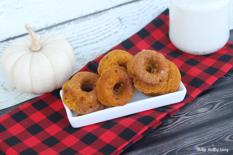 a look at the finished baked pumpkin donuts. 