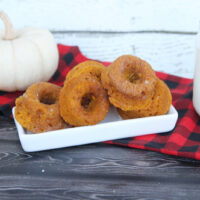 featured image showing the baked pumpkin donuts ready to eat.