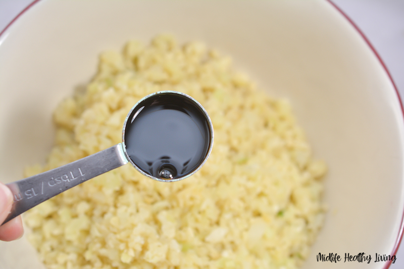 seasoning the rice. 