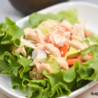 Featured image showing finished California roll salad ready to eat.