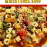 Pinterest image for Crockpot Minestrone Soup