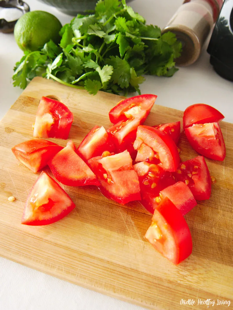 chopped tomatoes.