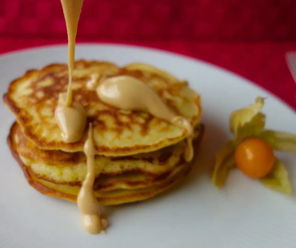 Pancake Topped with Peanut Butter